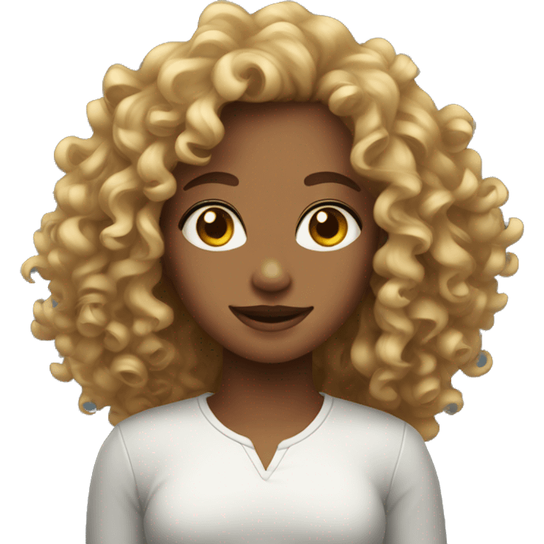 Curly hair girl emoji