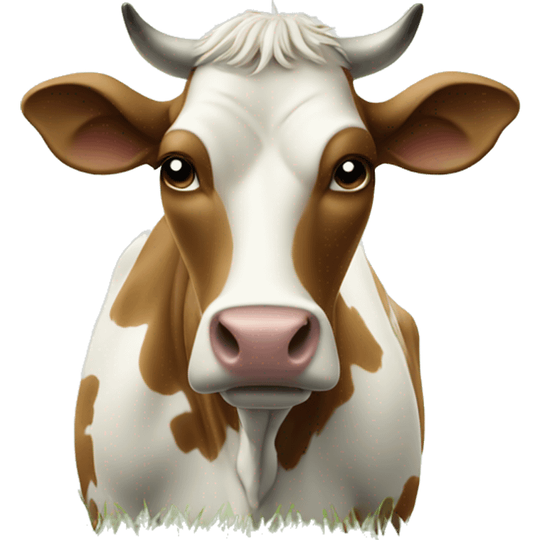 cow eating grass emoji