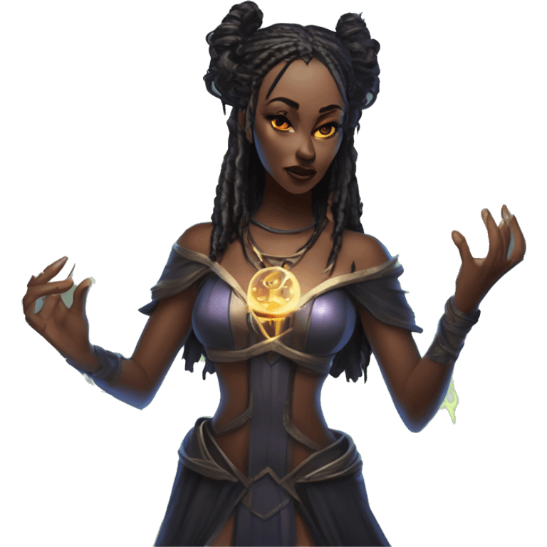 "Technomancy is the use of magic or mystical powers to control and manipulate technology” + "It's kind of like cyberpunk magic or how in some games, characters hack into systems using magic." 🖥️⚡🧙‍♂️ Make a ancient vampire technomancy goddess emoji