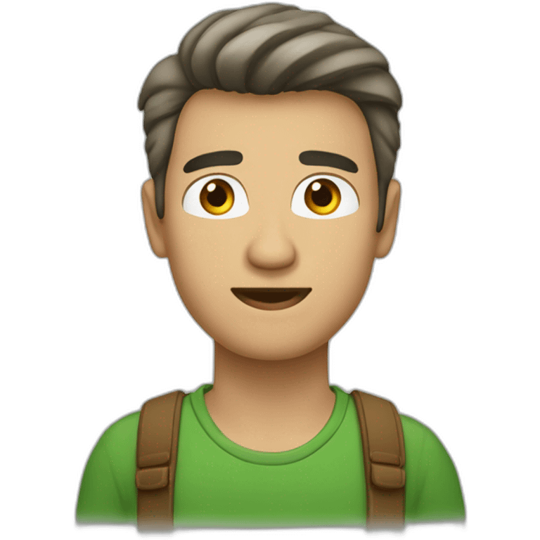 Hombre blanco, cabello castaño claro y ojos verdes emoji