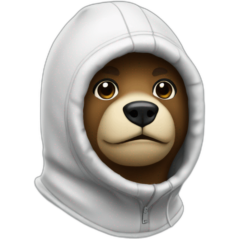 Bear wearing a balaclava emoji