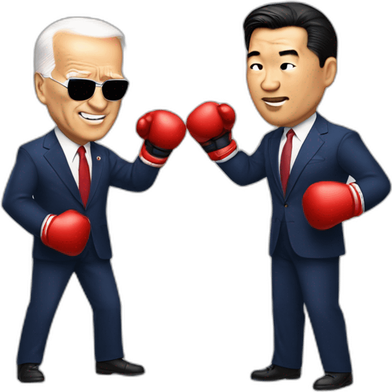 President Xi Jin Ping and Joe Biden boxing emoji