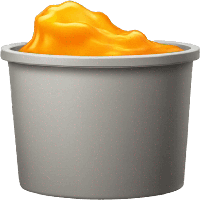 small round container with yellow ish orange goopy wax substance inside emoji