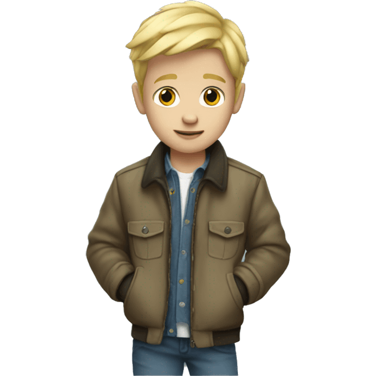 blonde boy in jacket emoji