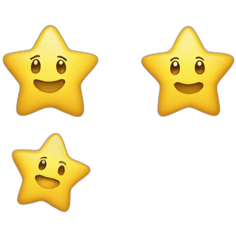 Cute yellow star with a smile and cheeks emoji