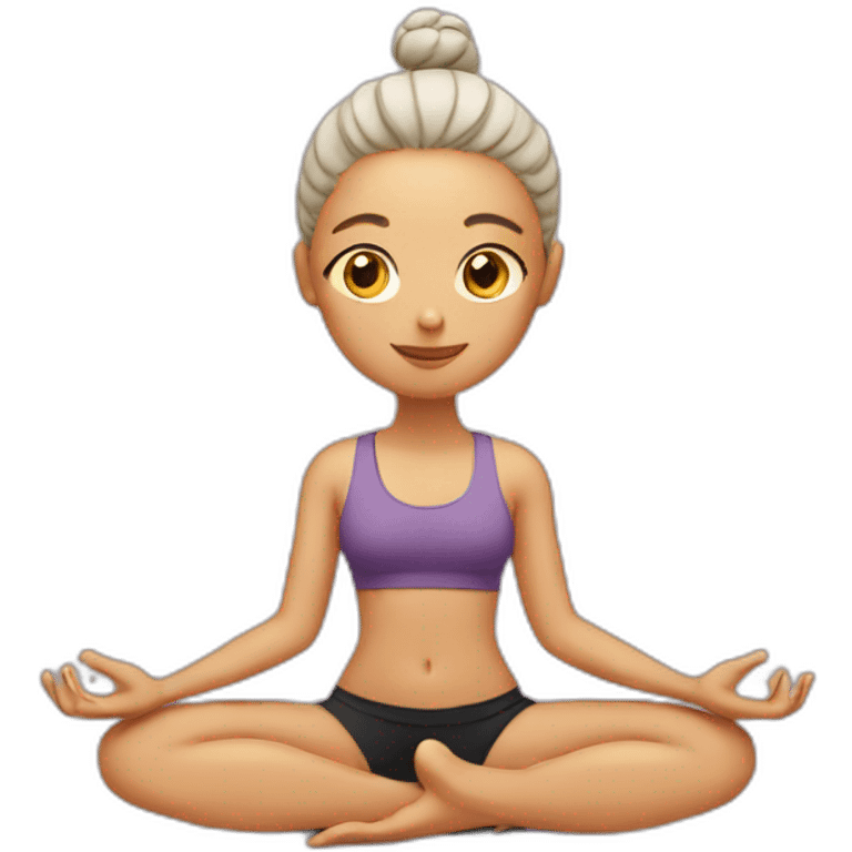 Girl yoga emoji