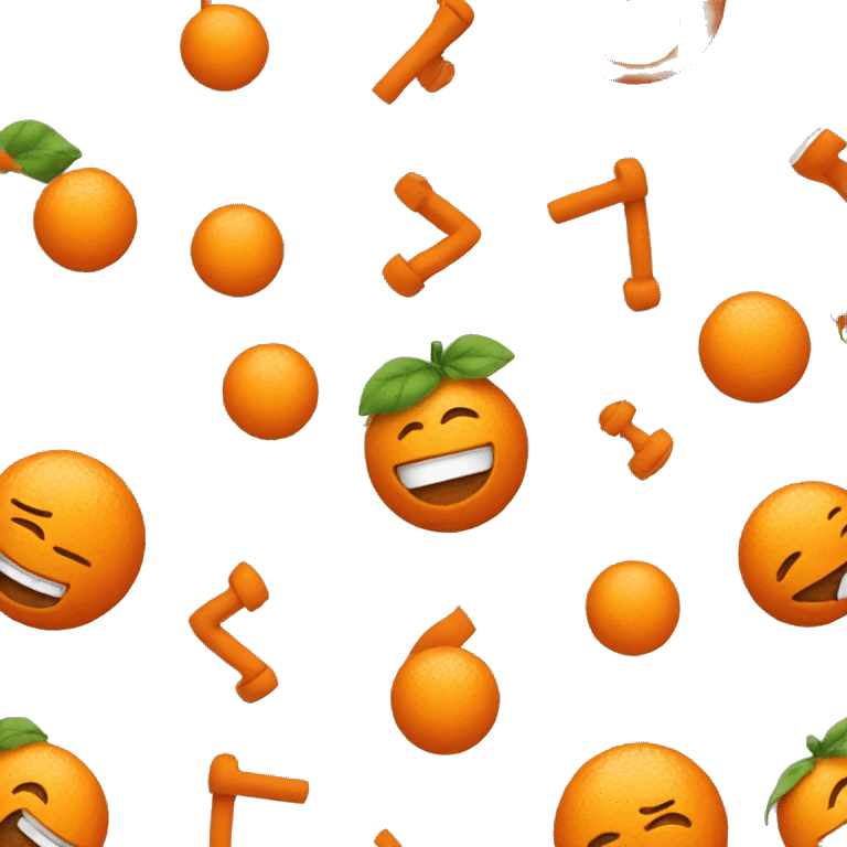 Orange working out  emoji