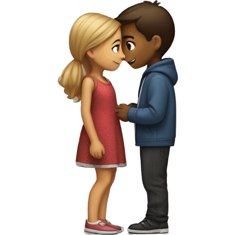 a girl and a boy kissing emoji