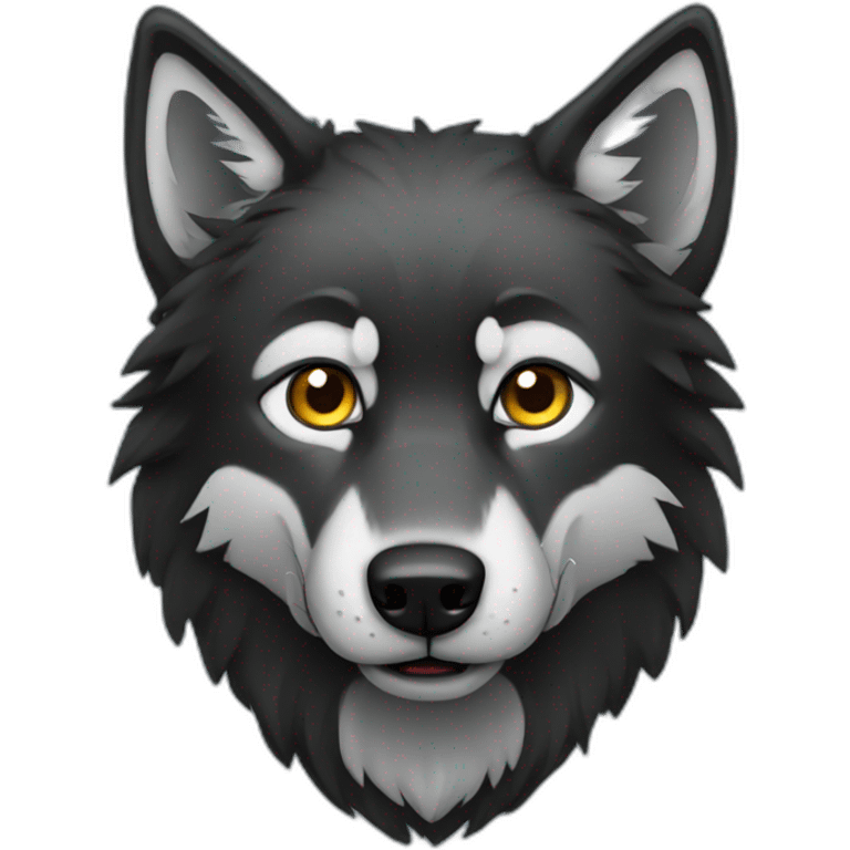 Black wolf emoji