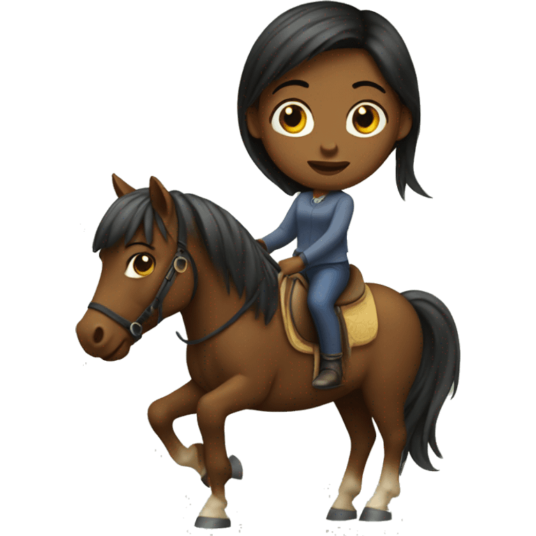 A girl on a horse emoji