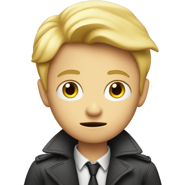 blond boy detective scared emoji