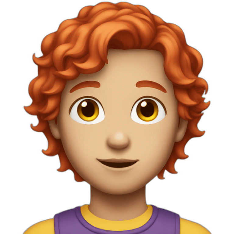 Kid with red medium hair named Landon emoji