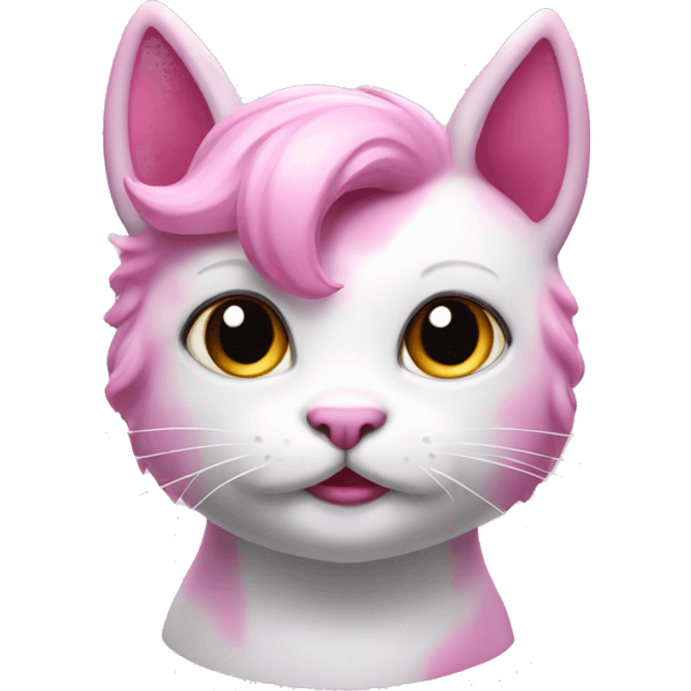 A pink unicorn cat emoji