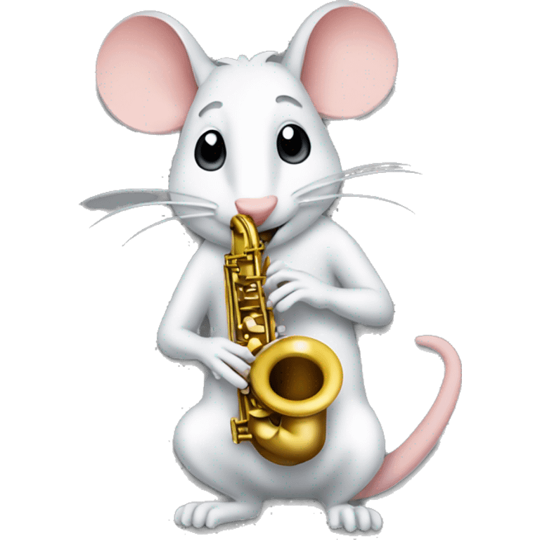 A rat playing the saxophone  emoji