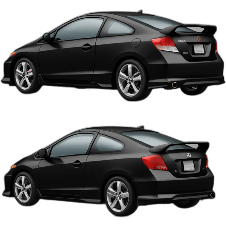 honda civic 2008 si black vtec emoji