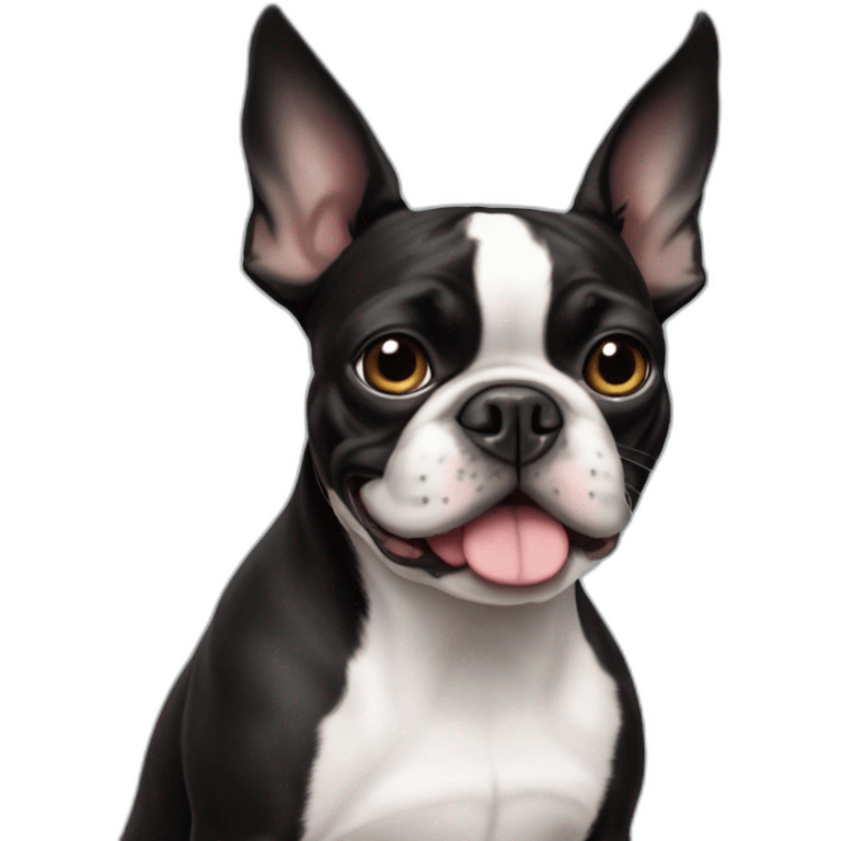 Boston terrier de chapeú emoji