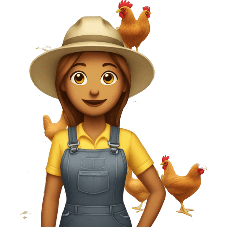 Female Chicken farm worker emoji