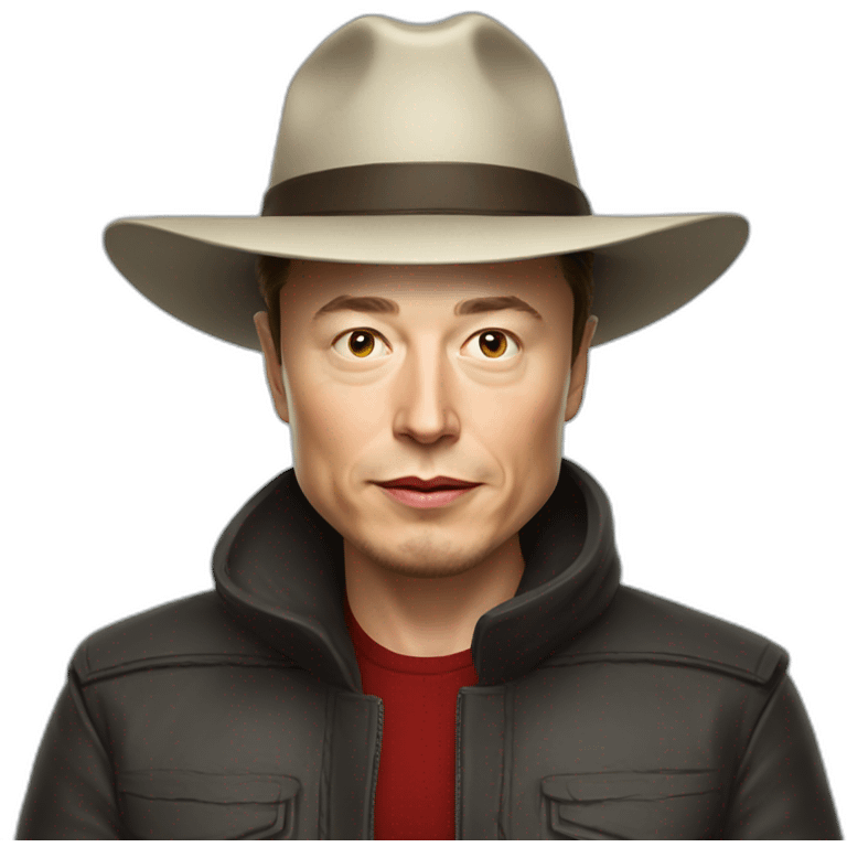 Elon musk in russian hat emoji