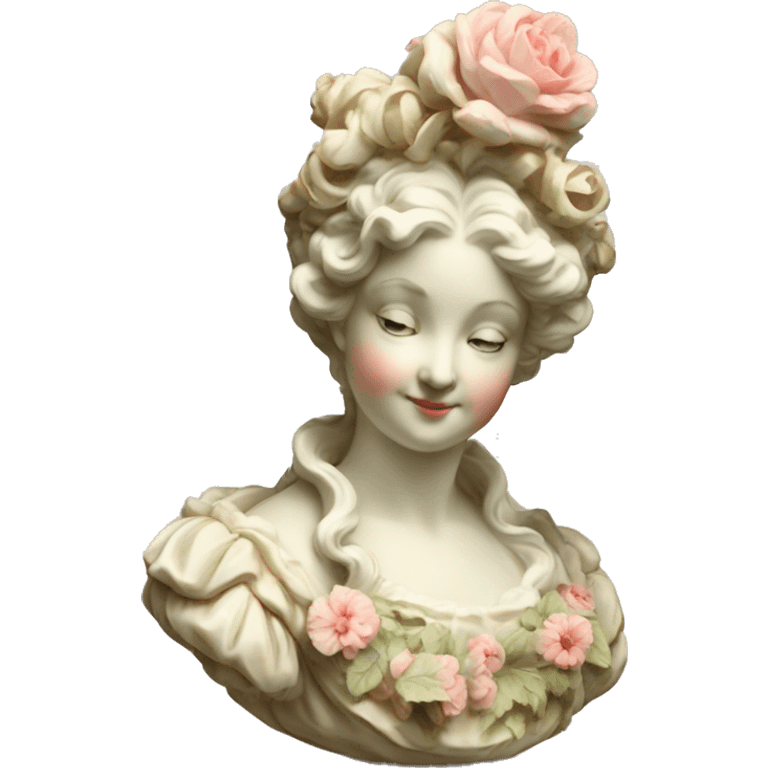 vintage rococo dainty floral statue emoji