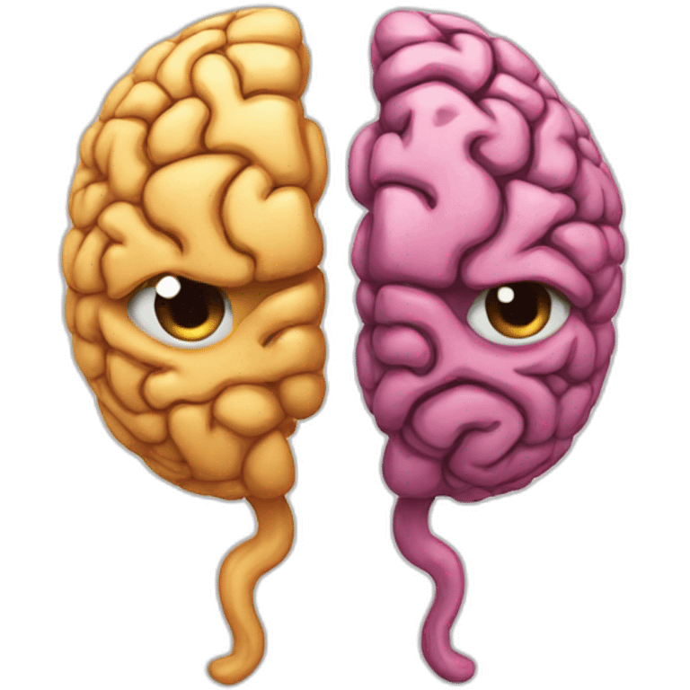 two brains emoji