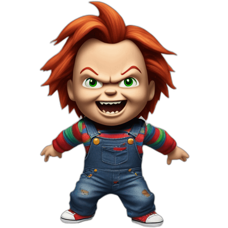 Chucky el muñeco diabólico  bailando gracioso emoji