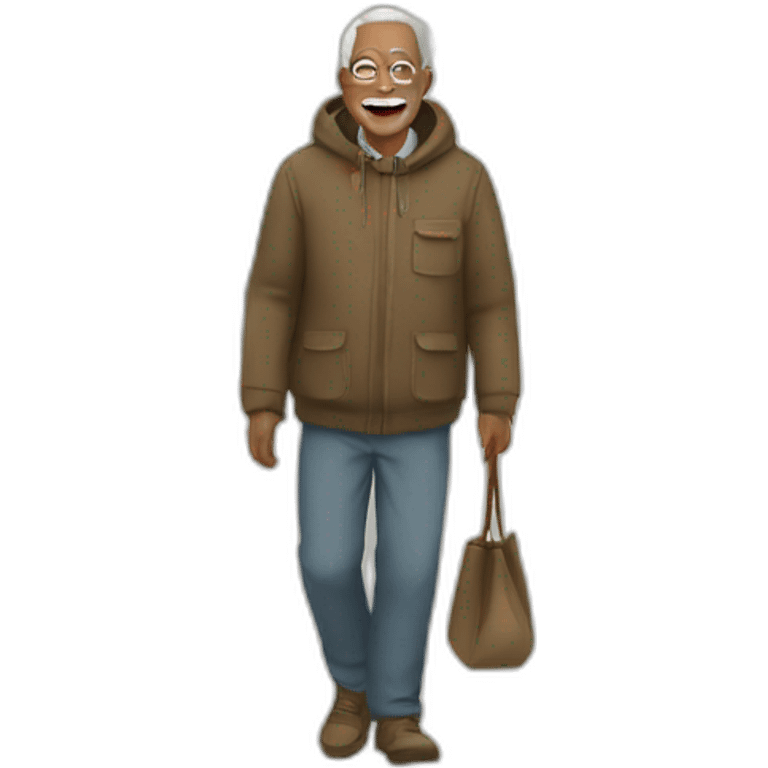 grandfather walking on streets emoji