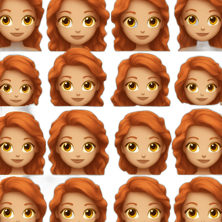 Red hair beautiful girl emoji