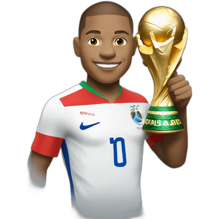 Mbappé with world cup emoji