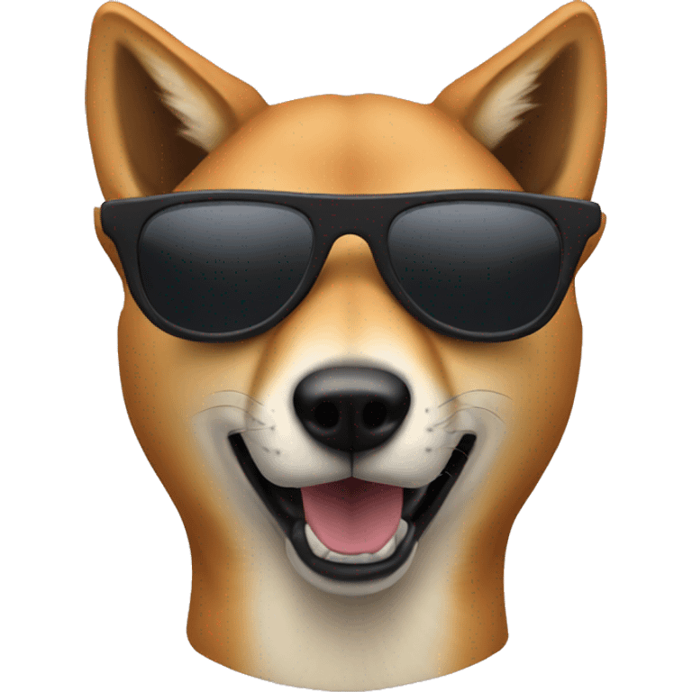 dingo with sunglasses emoji