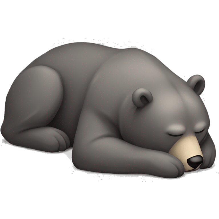 realistic-grey-bear-sleeping  emoji