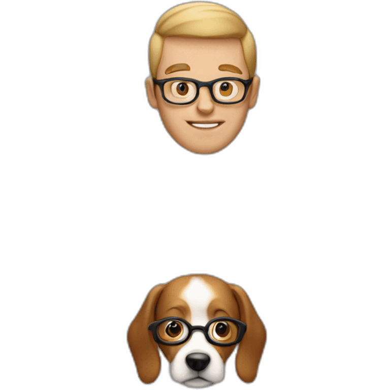 man-with-an-oval-shaped-face-with-glasses-and-dog-ears-and-dog-nose emoji