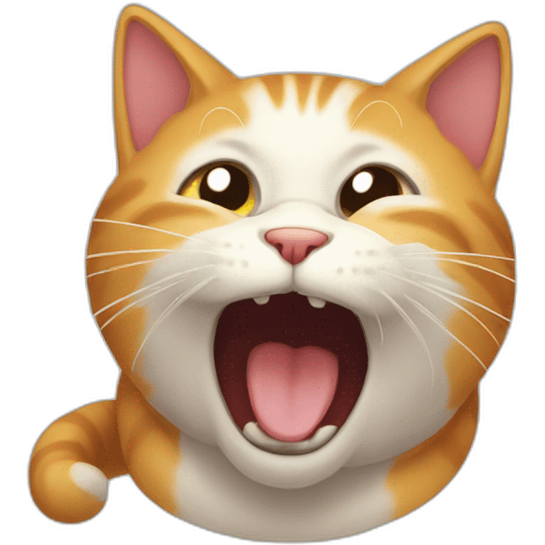 cat yawning emoji