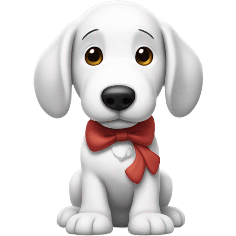 snoopy with bow emoji