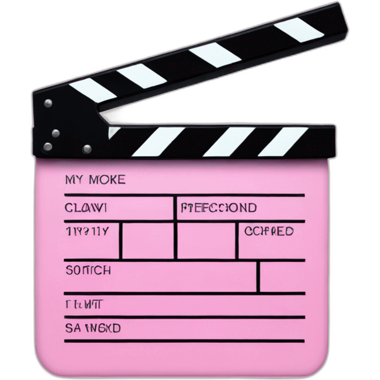 light pink clapperboard emoji