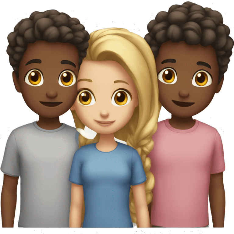 2 boys 3 girls  emoji