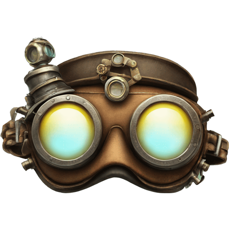 Steampunk goggles on a smiley emoji