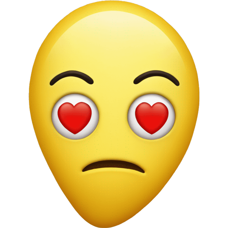 yellow blob emoji with red heart eyes emoji