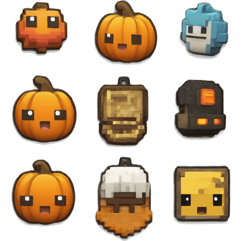 pokemon pumpkin minecraft badge medal future cute emoji