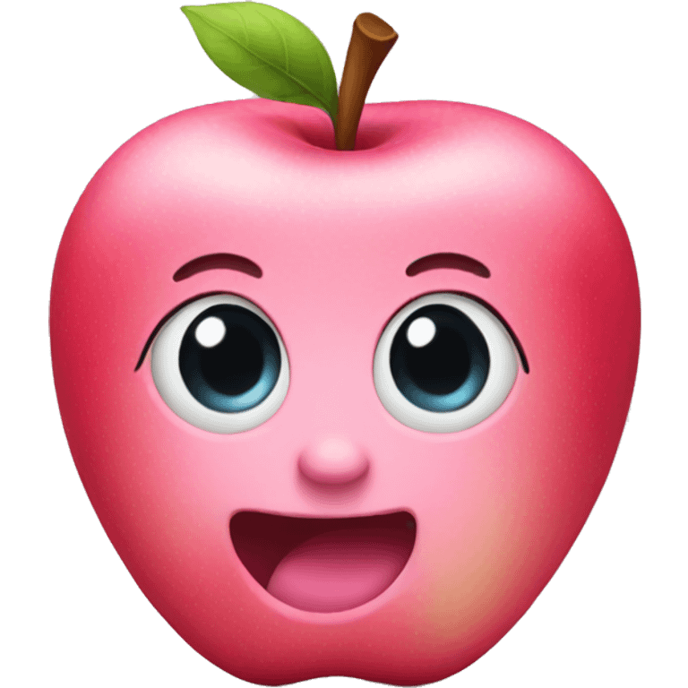 Pink apple emoji