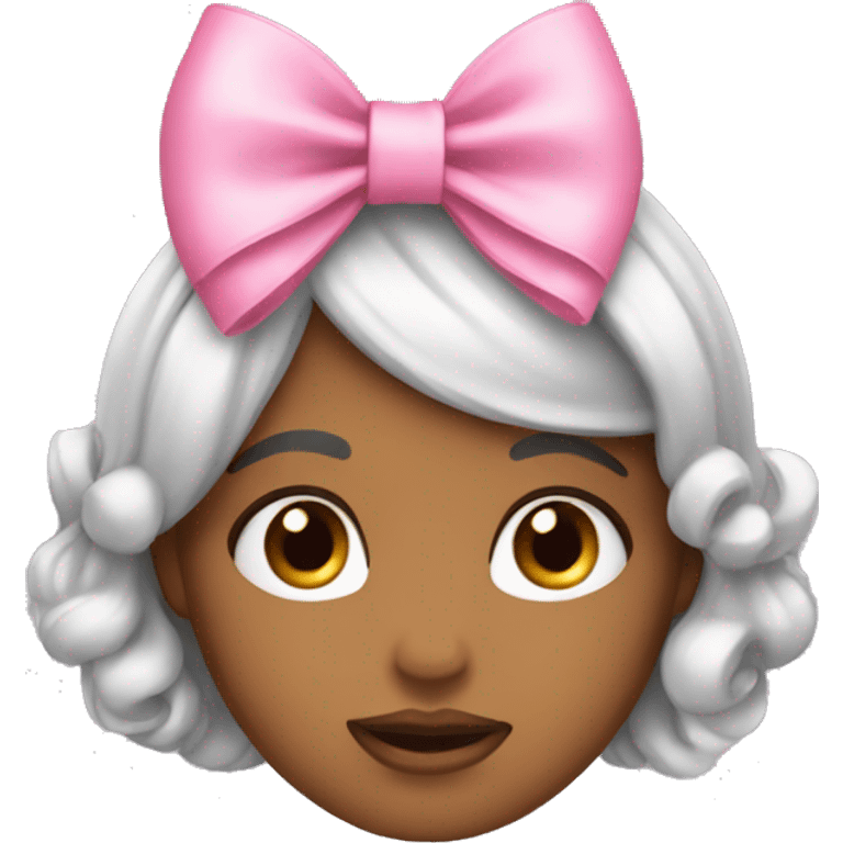 Pretty coquette pink bow emoji