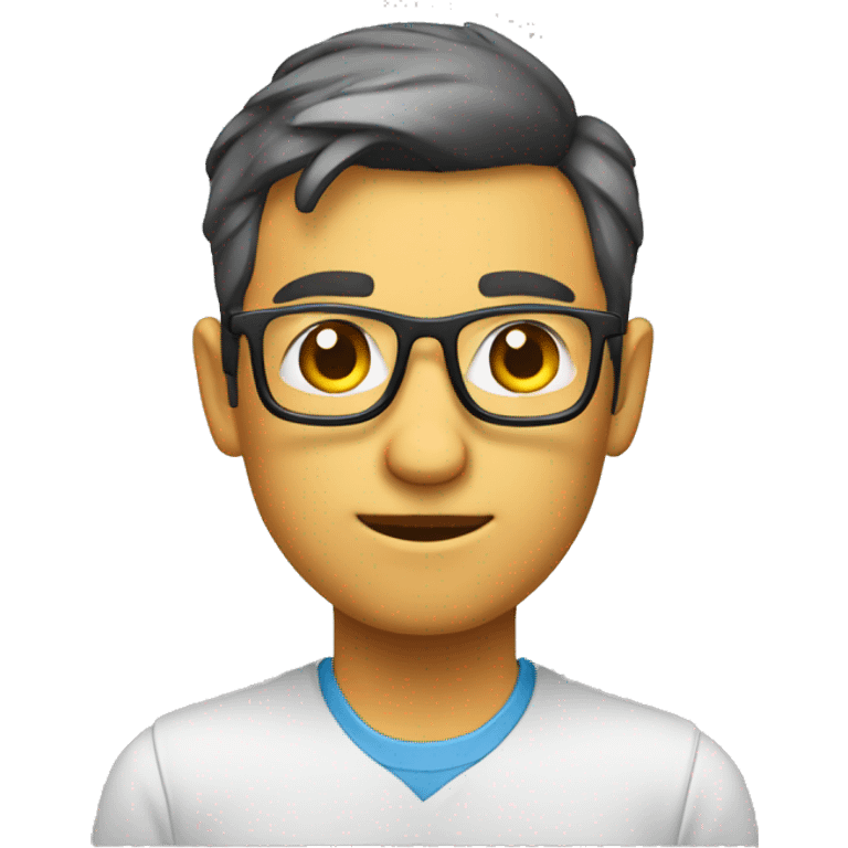 nerd developer with glass emoji