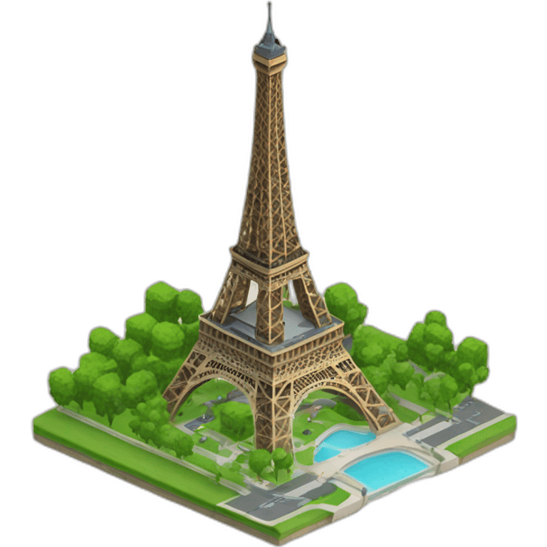 Une poubelle mangeant la tour Eiffel emoji