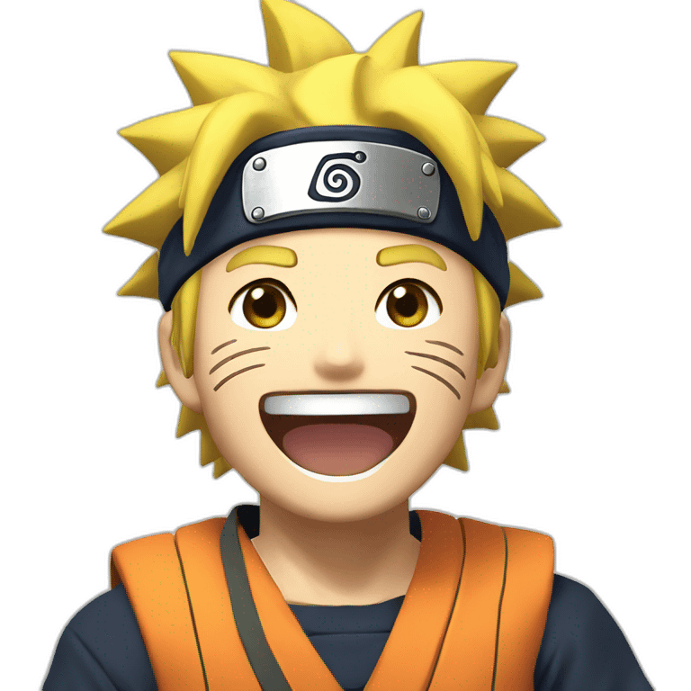 Naruto uzumaki laughing emoji