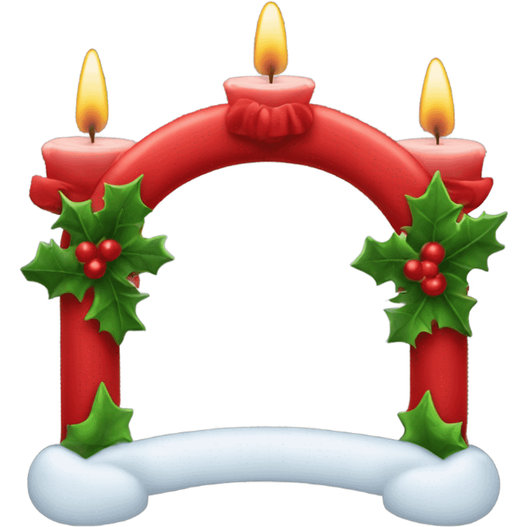 Red Christmas candle arch   emoji