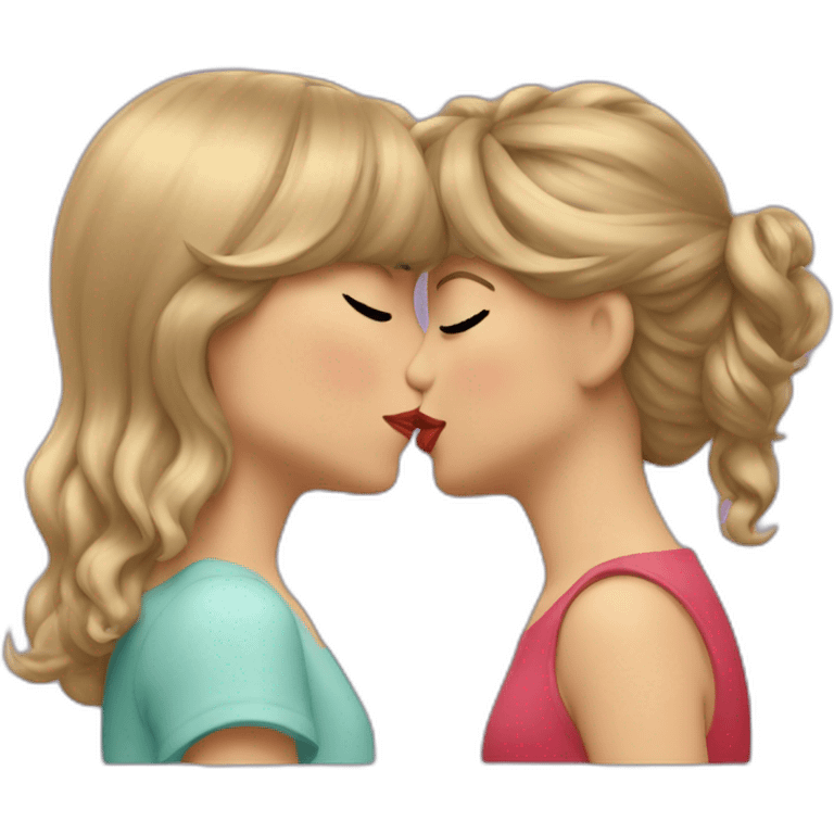 taylor swift and girl kissing, LGBTQ+ emoji