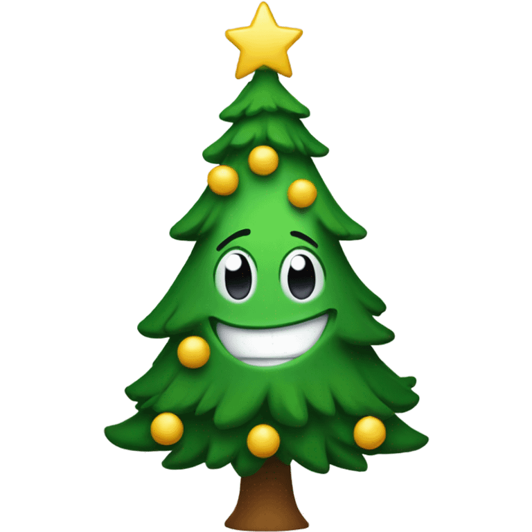 Christmas tree winking  emoji