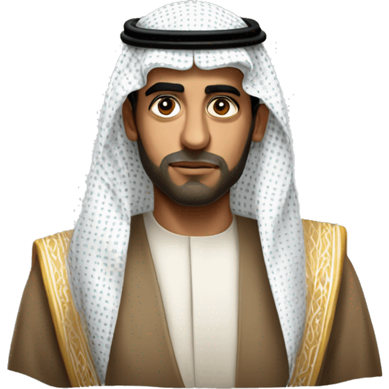 photorealistic  Faisal King of Saudi Arabia serious emoji