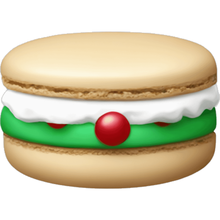 Christmas macaron emoji