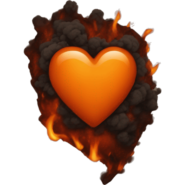 Burnt orange heart emoji