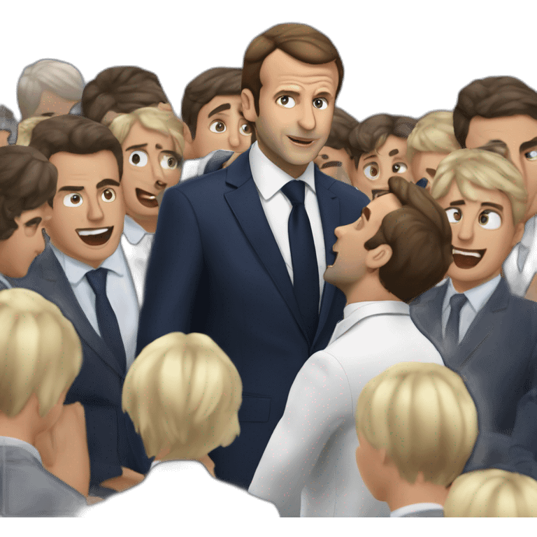 Macron entrain de faire du caca emoji